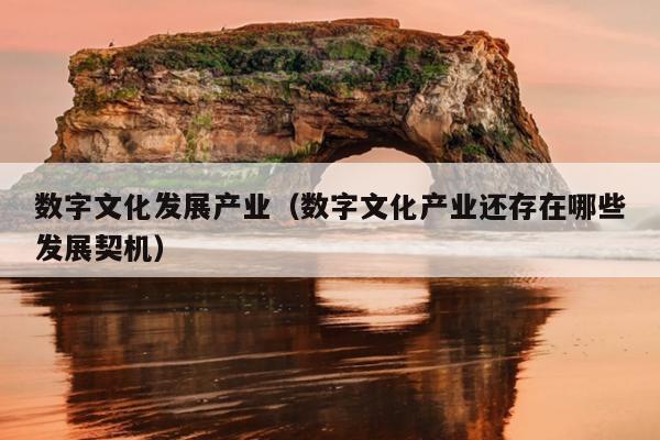 数字文化发展产业（数字文化产业还存在哪些发展契机）开云 开云体育平台(图1)