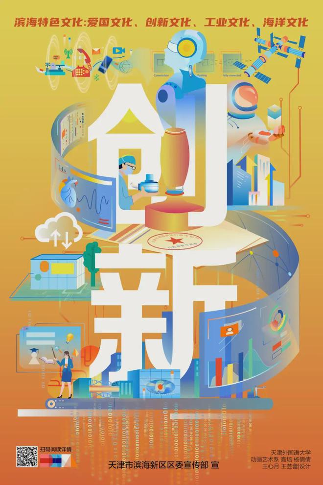 以滨海文化彰显滨城精开云 开云体育官网神 “四个文化”宣传海报发布(图2)