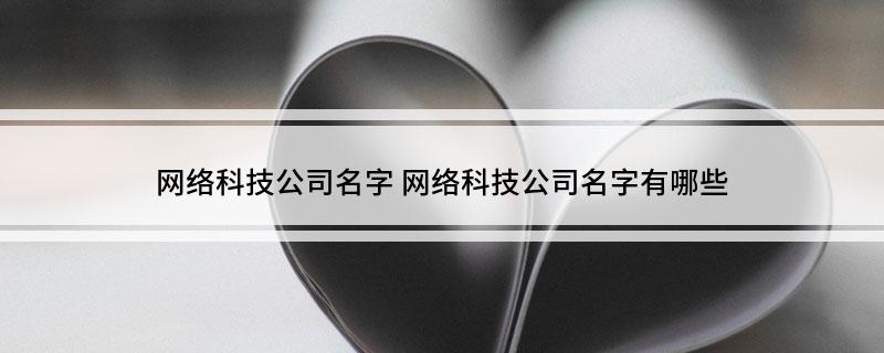 网络科技公司名字开云体育 开云官网(图1)